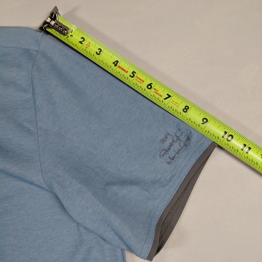 Travis Mathew Mens Polo Shirt Blue Gray The Golf Club Resort Pima Cotton Size M - Picture 15 of 15